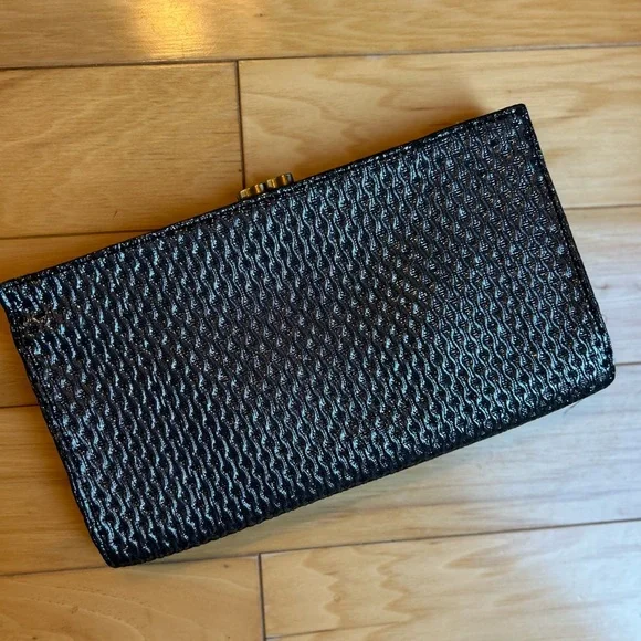 NWOT Kate Landry Metallic Silver Clutch - Picture 7 of 12